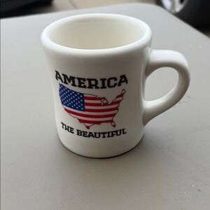 Waffle House 2012 White Ceramic Mug with American Flag Design